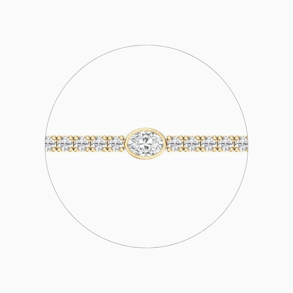 Grace Oval And Round Cut Lab Grown Diamond Tennis Bracelet