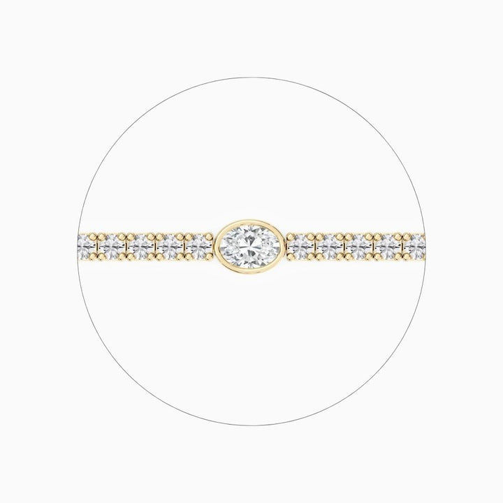 Grace Oval And Round Cut Lab Grown Diamond Tennis Bracelet