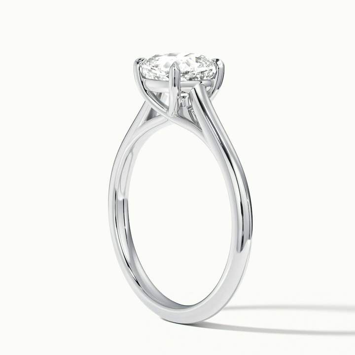 Joy 1.5 Carat Cushion Cut Solitaire Lab Grown Engagement Ring in 14k White Gold