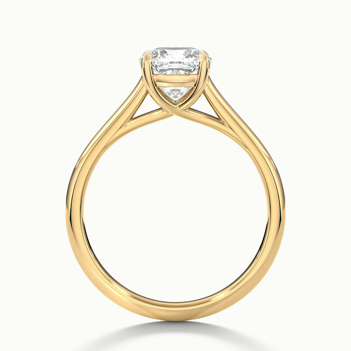 Joy 2 Carat Cushion Cut Solitaire Lab Grown Engagement Ring in 10k Yellow Gold