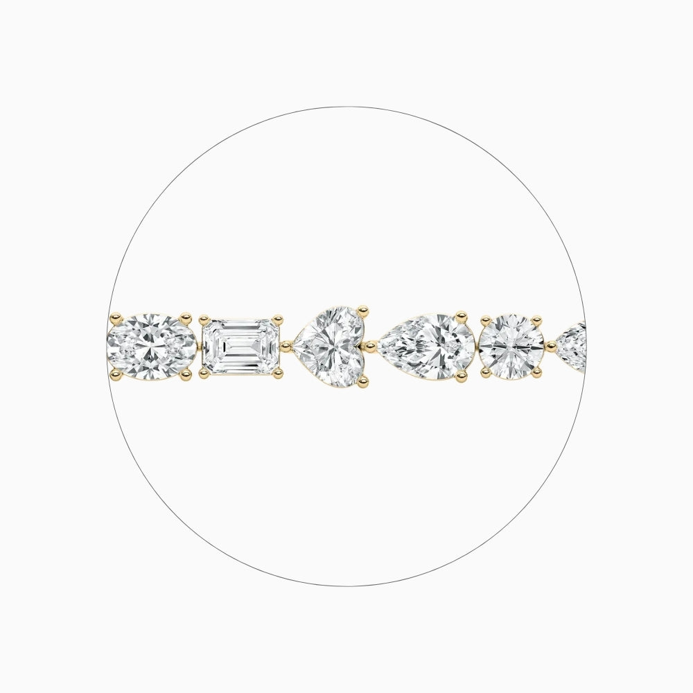 Becky Multi Shaped Lab Grown Diamond Tennis Bracelet