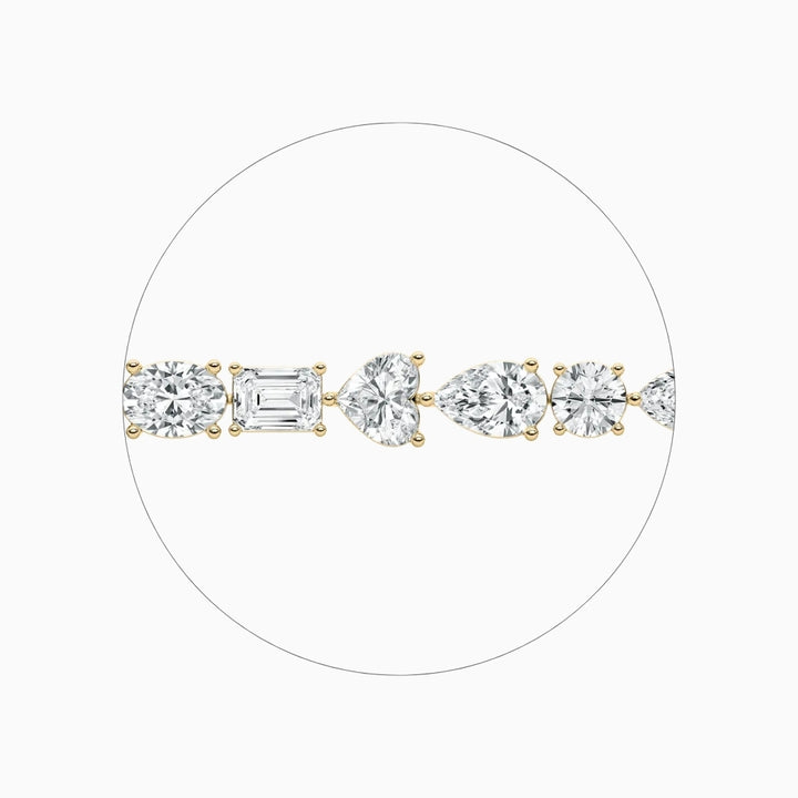 Becky Multi Shaped Lab Grown Diamond Tennis Bracelet