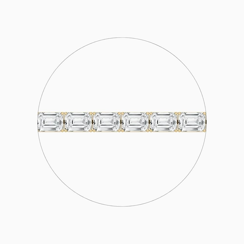 Tanya Emerald Cut Lab Grown Diamond Tennis Bracelet