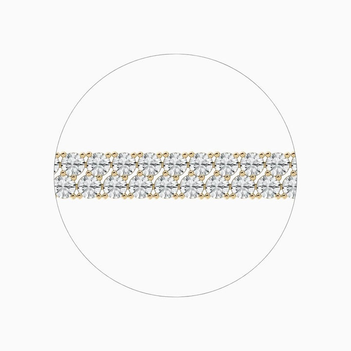 Delia Round Cut Lab Grown Diamond Mirror Magic Tennis Bracelet