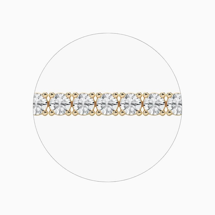 Nancy Round Cut Lab Grown Diamond Tennis Bracelet