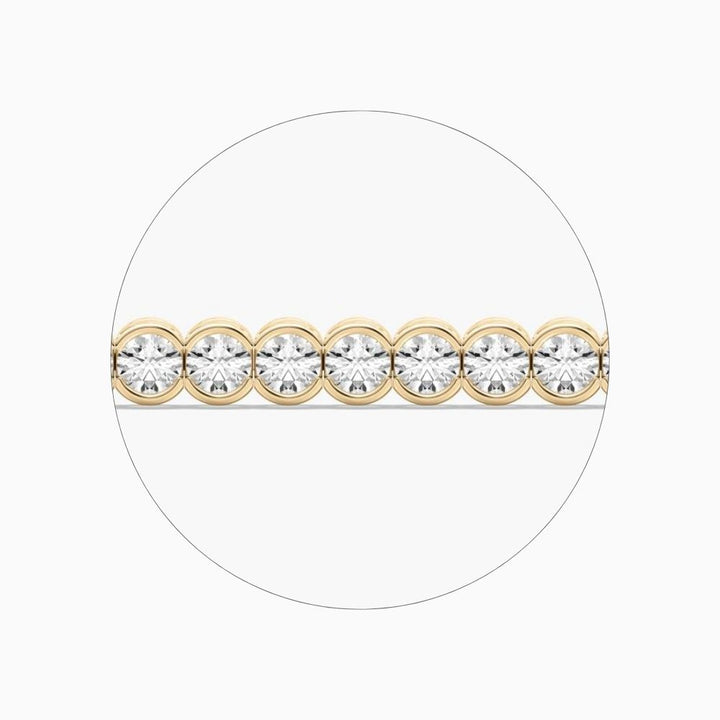 Tessa Round Lab Grown Diamond Diamond Half Bezel Set Tennis Bracelet