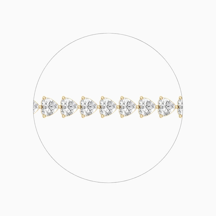 Bonnie Heart Cut Lab Grown Diamond Tennis Bracelet