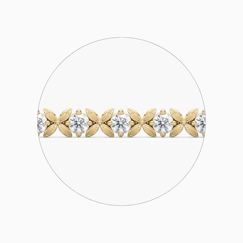 Kiera Round Lab Grown Diamond Starburst Tennis Bracelet