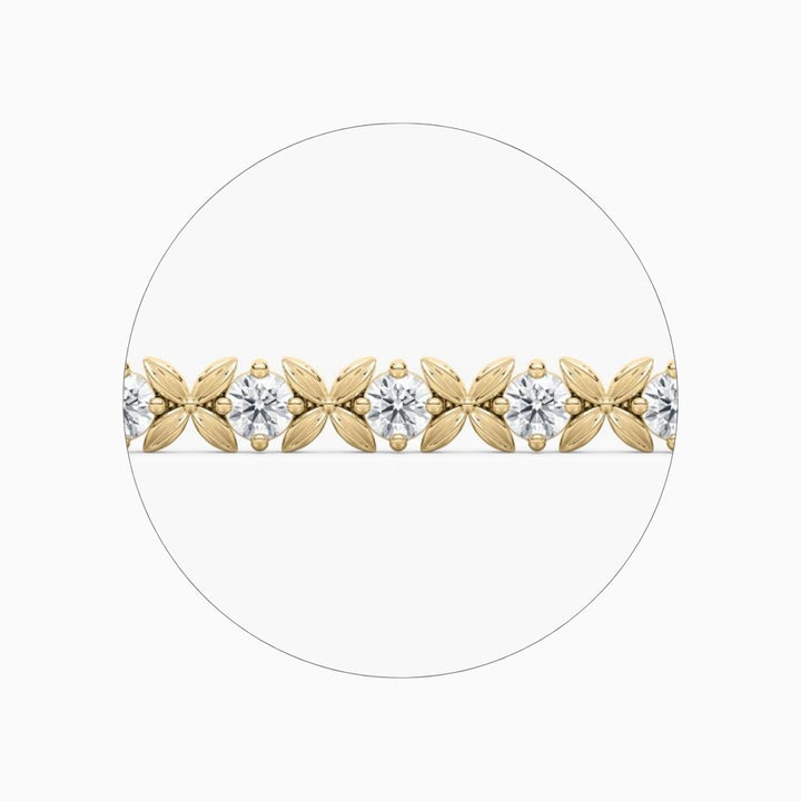 Kiera Round Lab Grown Diamond Starburst Tennis Bracelet
