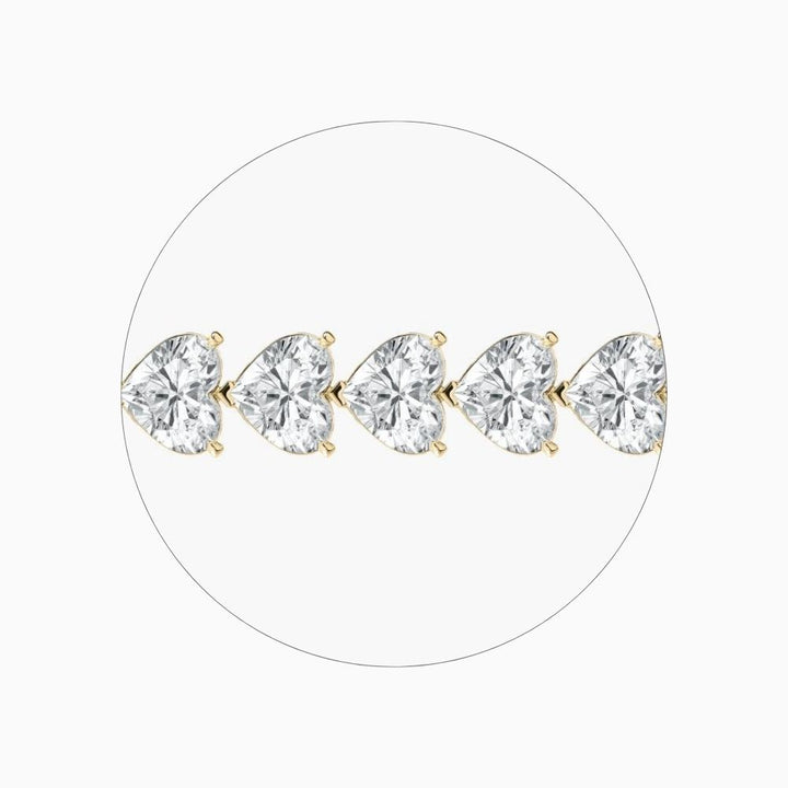 Mariah 44 Carat Heart Shaped Lab Grown Diamonds Tennis Bracelet