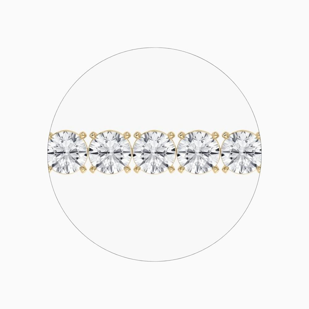 Cielo 40 Carat Round Cut Lab Grown Diamonds Tennis Bracelet