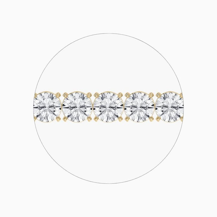 Cielo 40 Carat Round Cut Lab Grown Diamonds Tennis Bracelet
