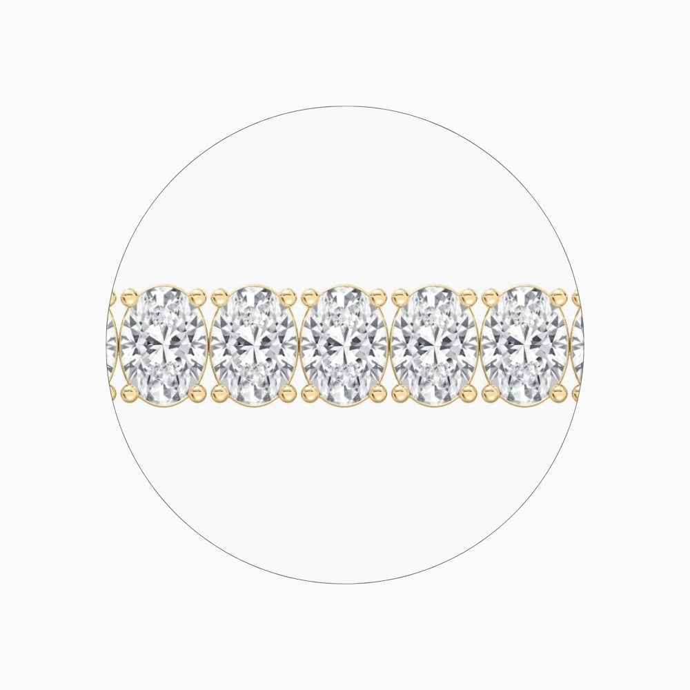 Sloane Oval Lab Grown Diamond Tennis Bracelet