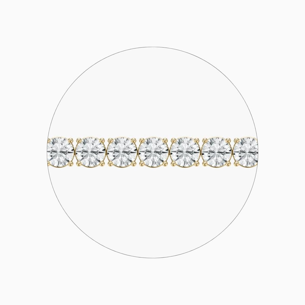 Lacey Round Cut Lab Grown Diamond Tennis Bracelet