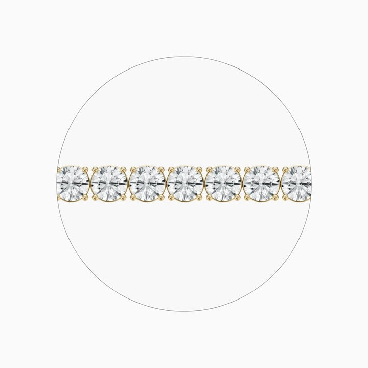 Lacey Round Cut Lab Grown Diamond Tennis Bracelet