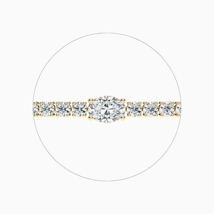 Emmy Round And Oval Cut Lab Grown Diamond Tennis Bracelet