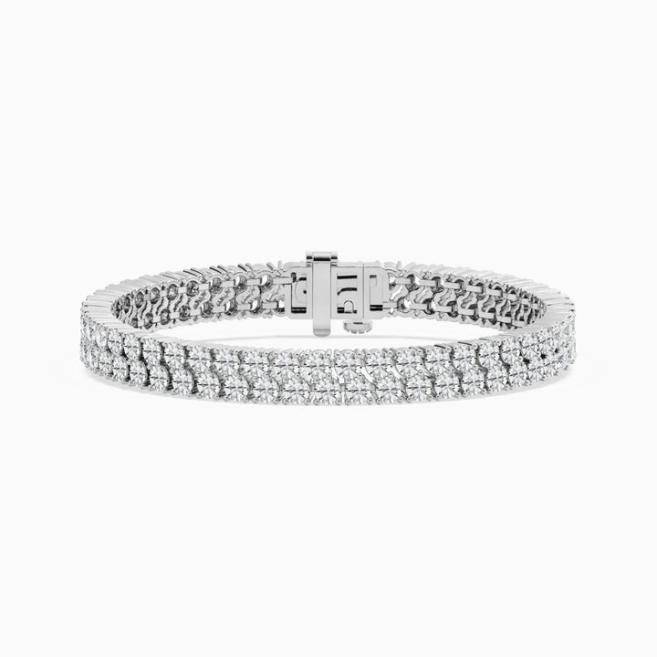 Delia Round Cut Lab Grown Diamond Mirror Magic Tennis Bracelet