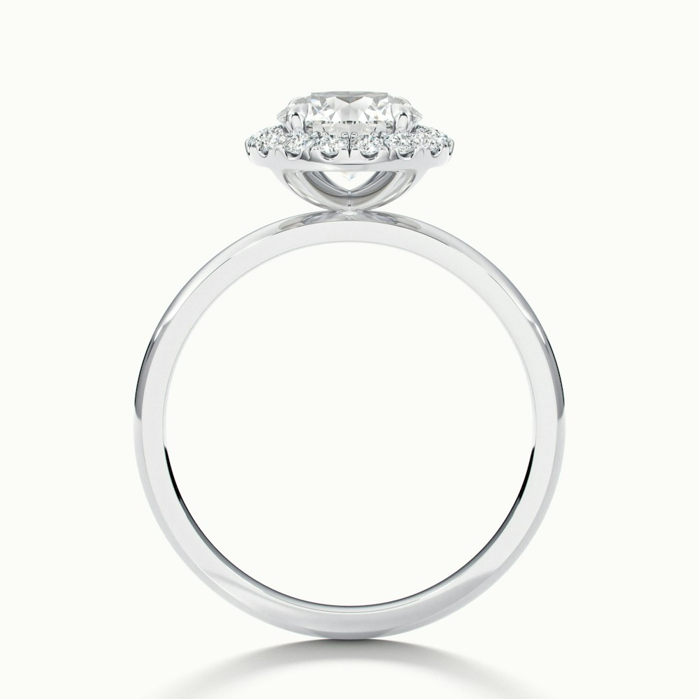 Kara 3.5 Carat Round Halo Lab Grown Diamond Ring in 10k White Gold