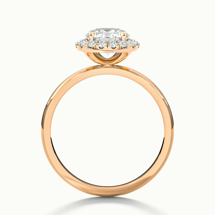 Cora 4.5 Carat Round Halo Moissanite Engagement Ring in 18k Rose Gold