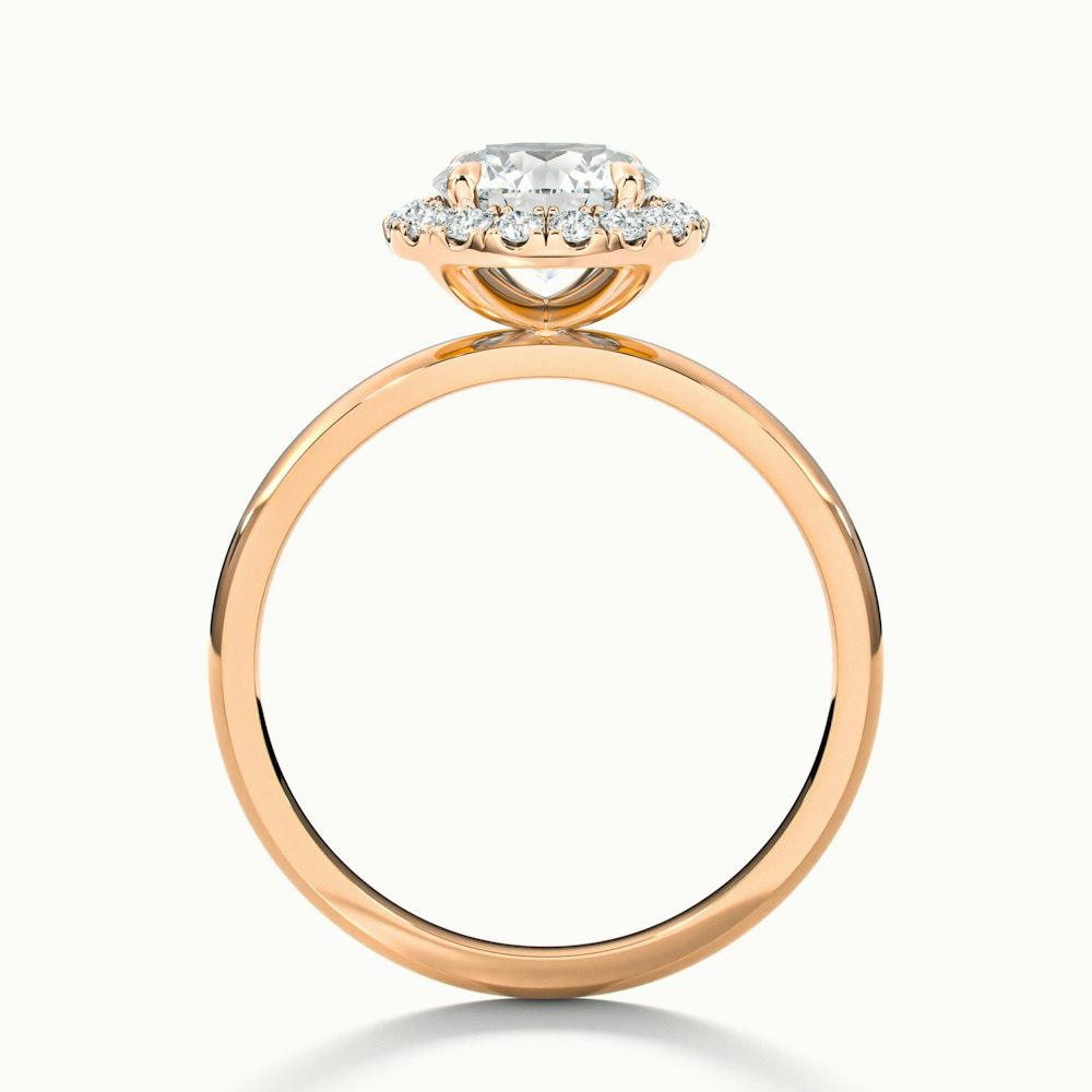 Cora 1.5 Carat Round Halo Moissanite Engagement Ring in 18k Rose Gold