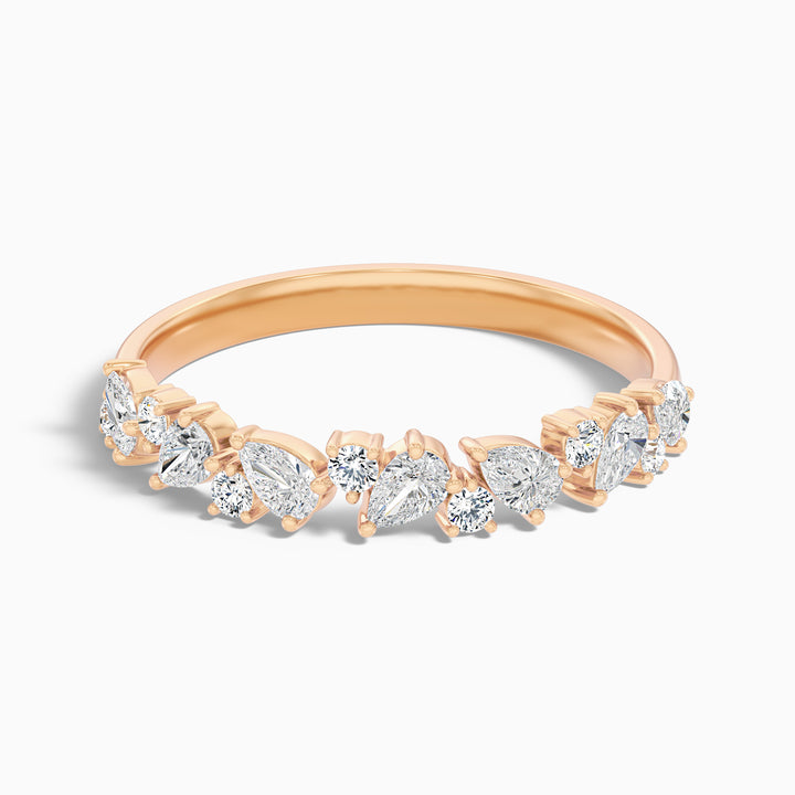 Charlotte Round and Pear Cut Half Eternity Lab Grown Diamond Band