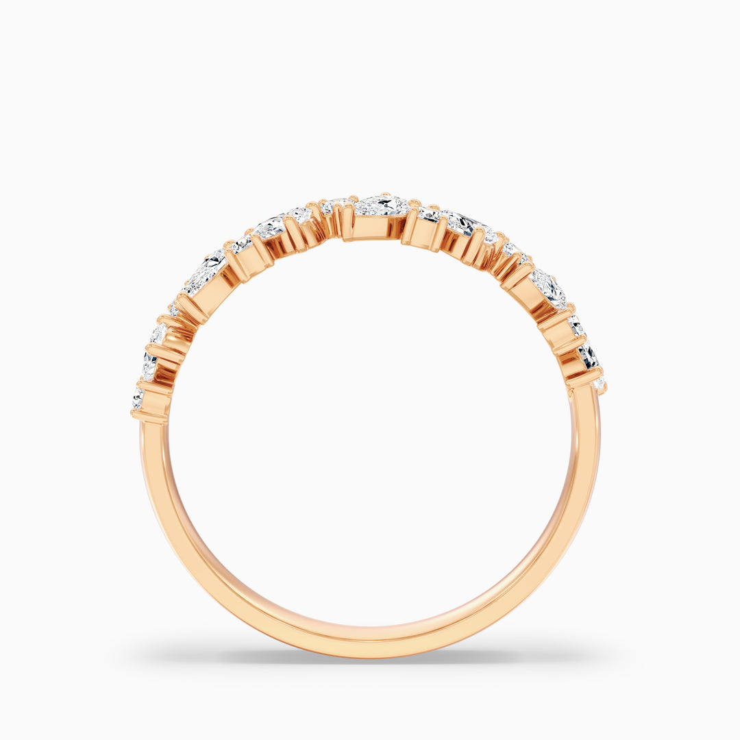 Charlotte Round and Pear Cut Half Eternity Lab Grown Diamond Band