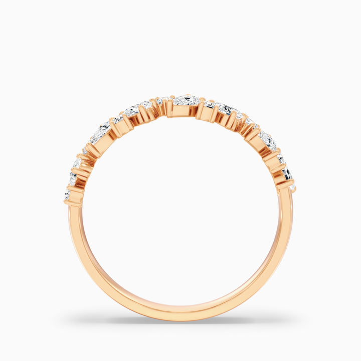 Charlotte Round and Pear Cut Half Eternity Lab Grown Diamond Band