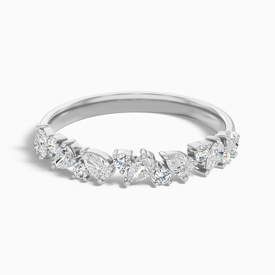 Charlotte Round and Pear Cut Half Eternity Lab Grown Diamond Band