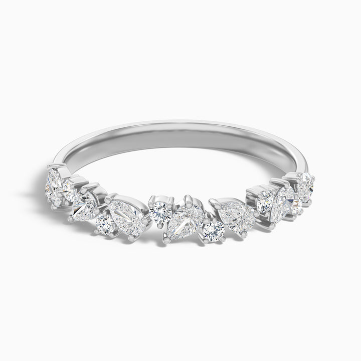 Charlotte Round and Pear Cut Half Eternity Lab Grown Diamond Band