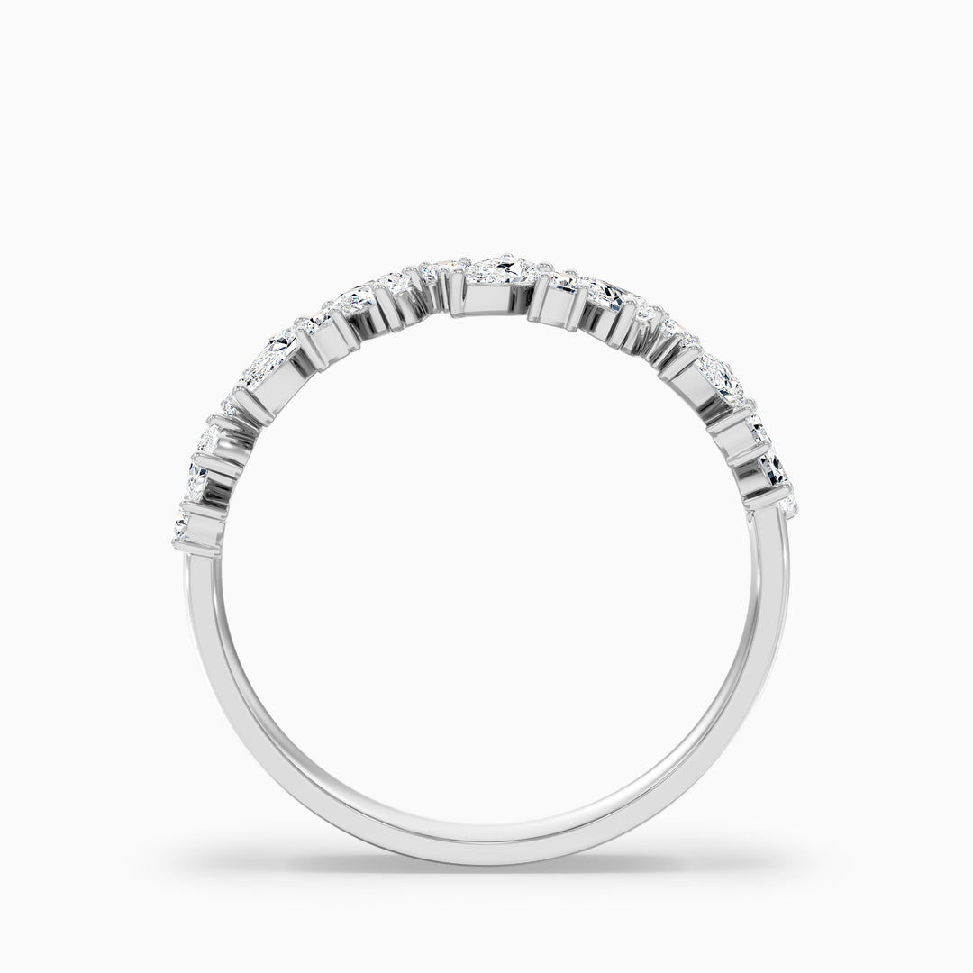 Charlotte Round and Pear Cut Half Eternity Lab Grown Diamond Band