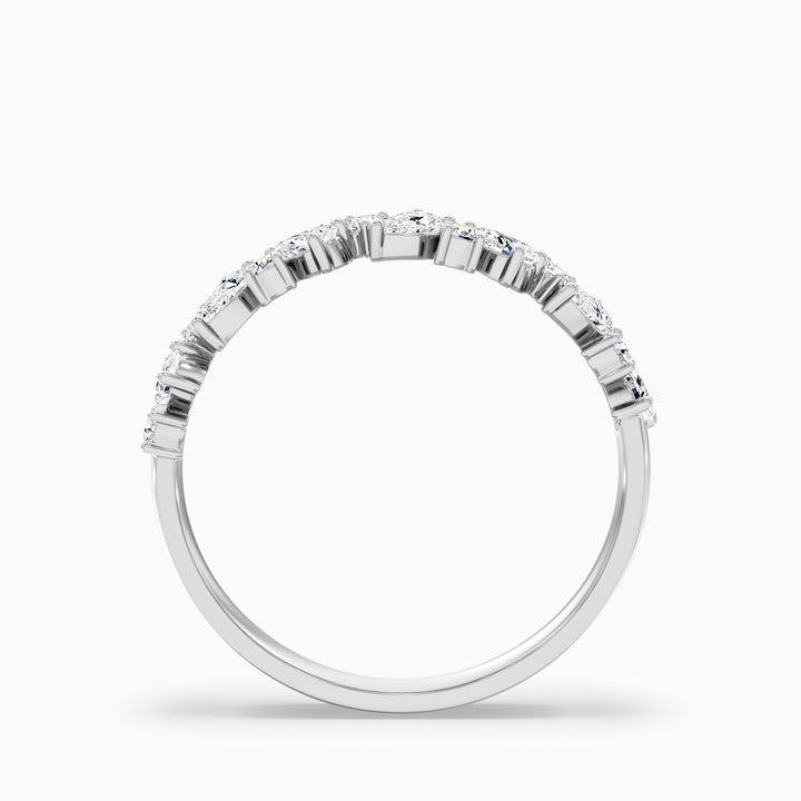 Charlotte Round and Pear Cut Half Eternity Lab Grown Diamond Band