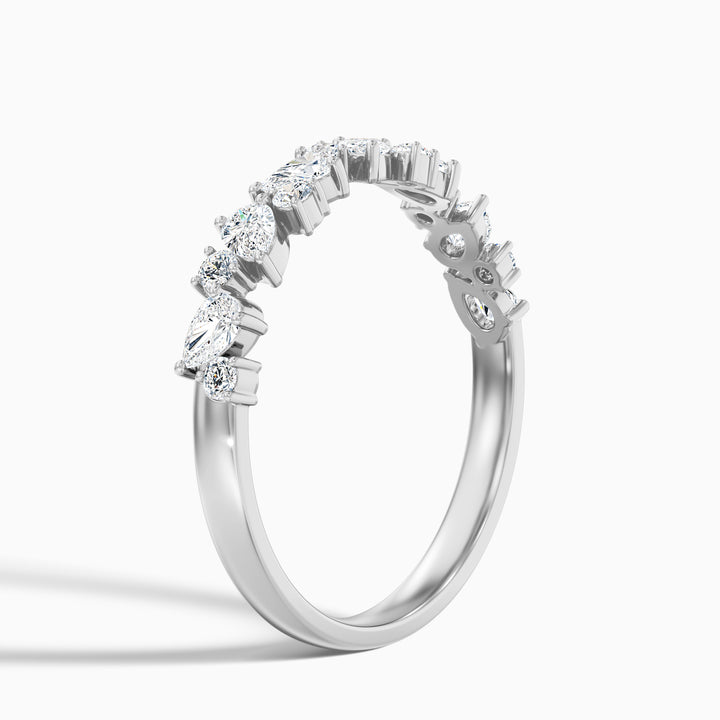 Charlotte Round and Pear Cut Half Eternity Lab Grown Diamond Band