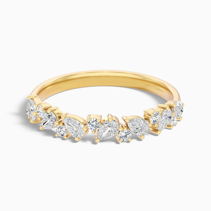 Charlotte Round and Pear Cut Half Eternity Lab Grown Diamond Band