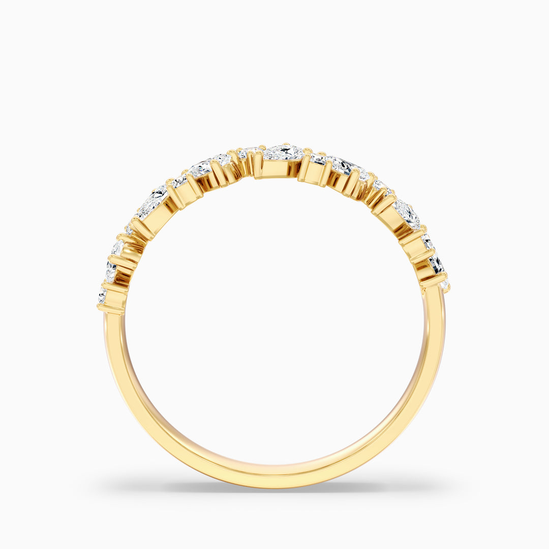 Charlotte Round and Pear Cut Half Eternity Lab Grown Diamond Band