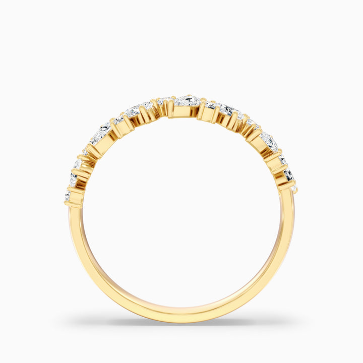 Charlotte Round and Pear Cut Half Eternity Lab Grown Diamond Band