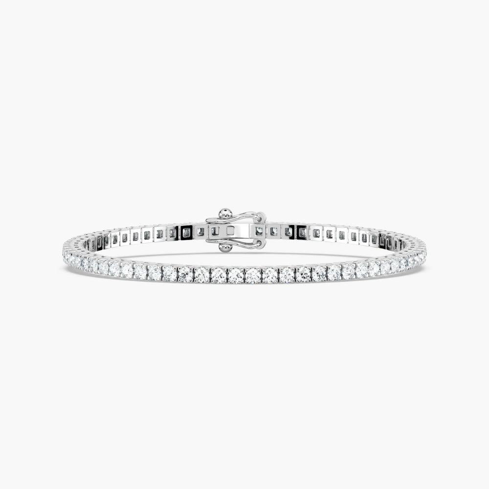 Riley Round Cut Lab Grown Diamond Tennis Bracelet