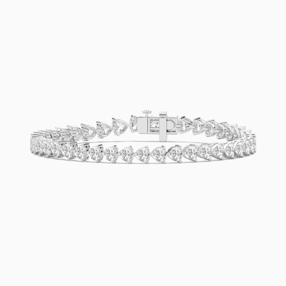 Bonnie Heart Cut Lab Grown Diamond Tennis Bracelet