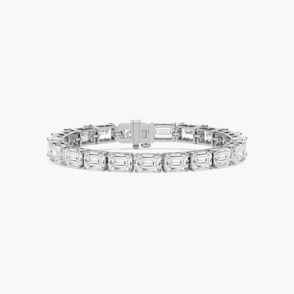 Ember 40 Carat Emerald Cut Lab Grown Diamonds Tennis Bracelet