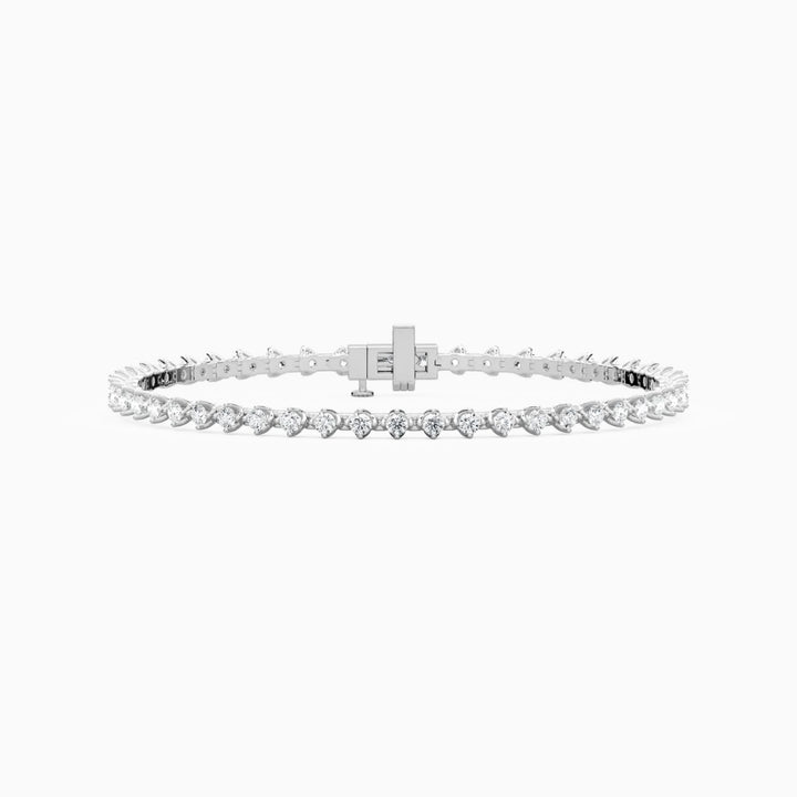 Casey Round Cut Lab Grown Diamond Tennis Bracelet