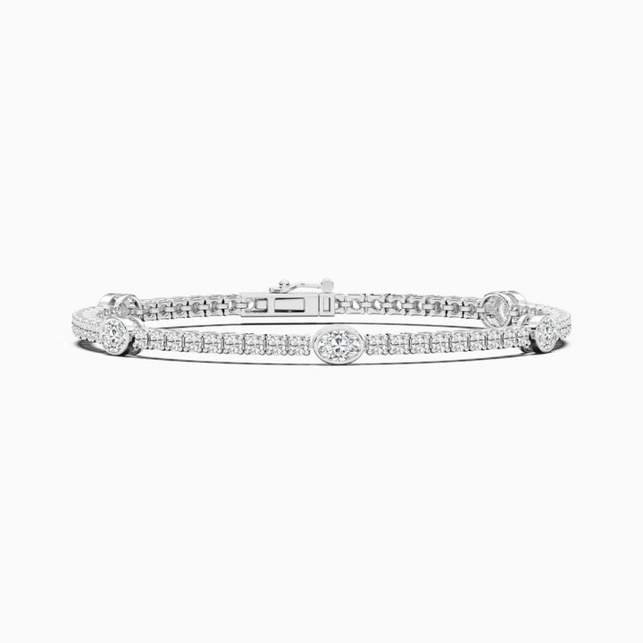 Grace Oval And Round Cut Lab Grown Diamond Tennis Bracelet