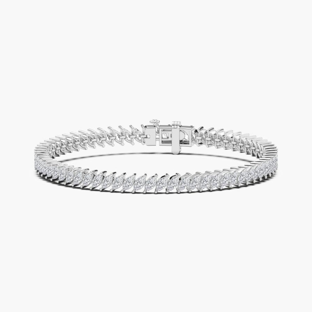 Bella Marquise Cut Lab Grown Diamond Tennis Bracelet