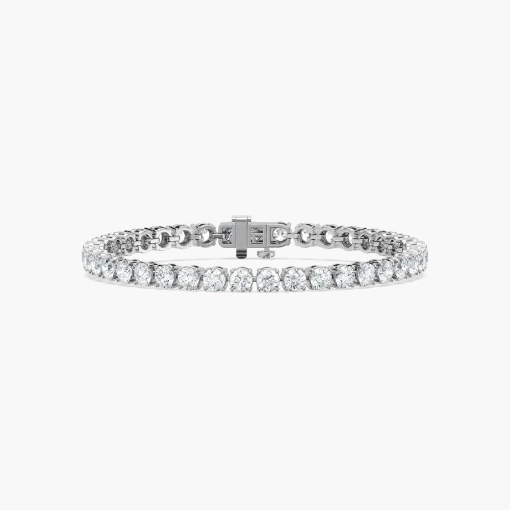 Lacey Round Cut Lab Grown Diamond Tennis Bracelet