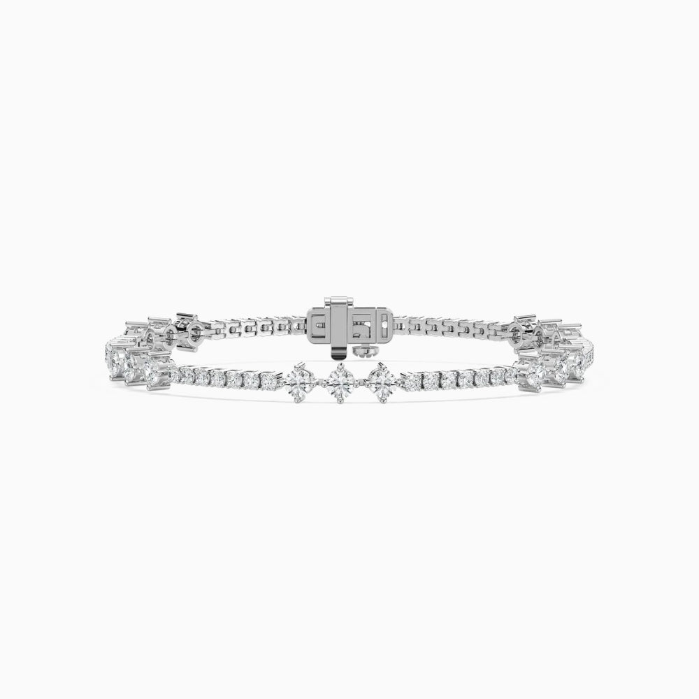 Donna Round Lab Grown Diamond Cascade Frost Tennis Bracelet