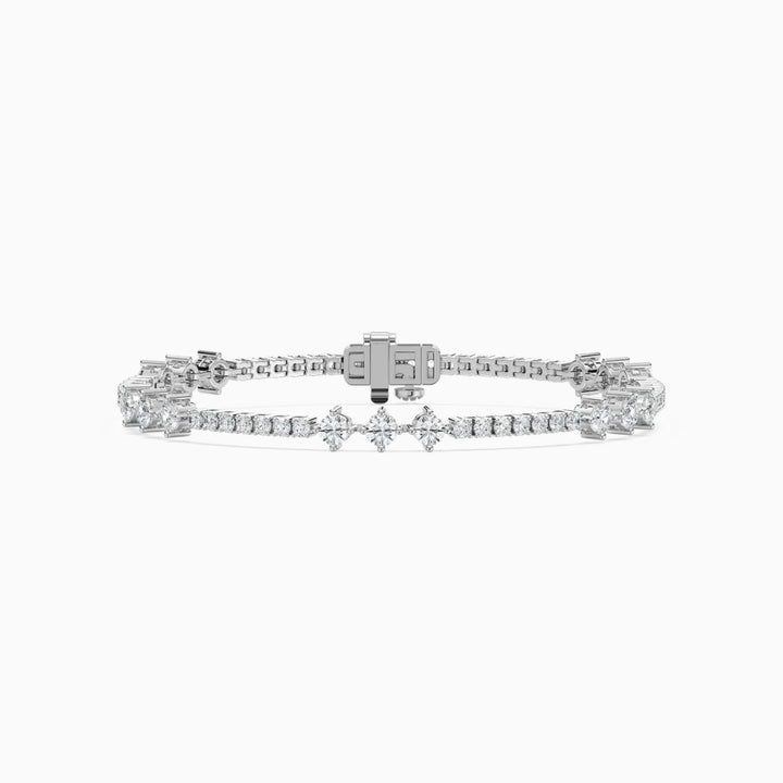 Donna Round Lab Grown Diamond Cascade Frost Tennis Bracelet