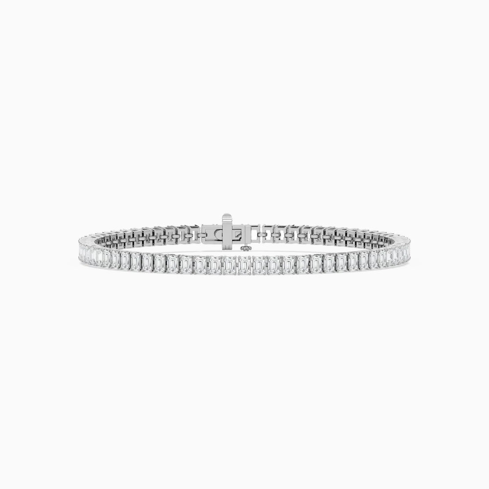 Brynn Emerald Cut Lab Grown Diamond Tennis Bracelet