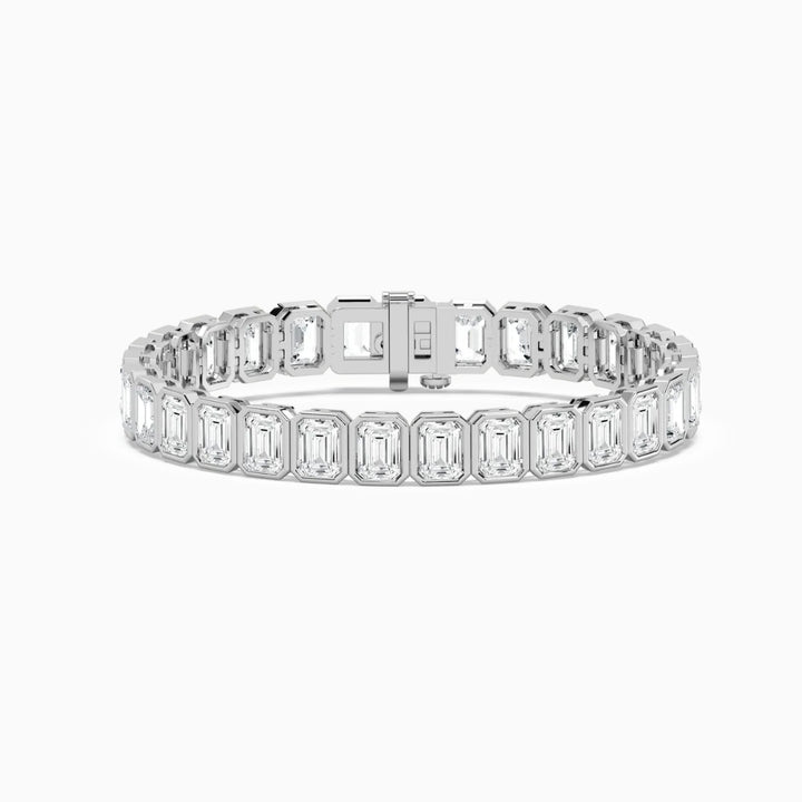 Aniya 29 Carat Emerald Cut Lab Grown Diamonds Tennis Bracelet