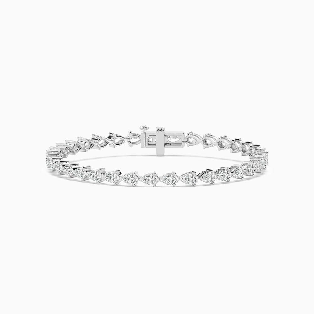 Gianna Pear Cut Lab Grown Diamond Curved Tennis Bracelet