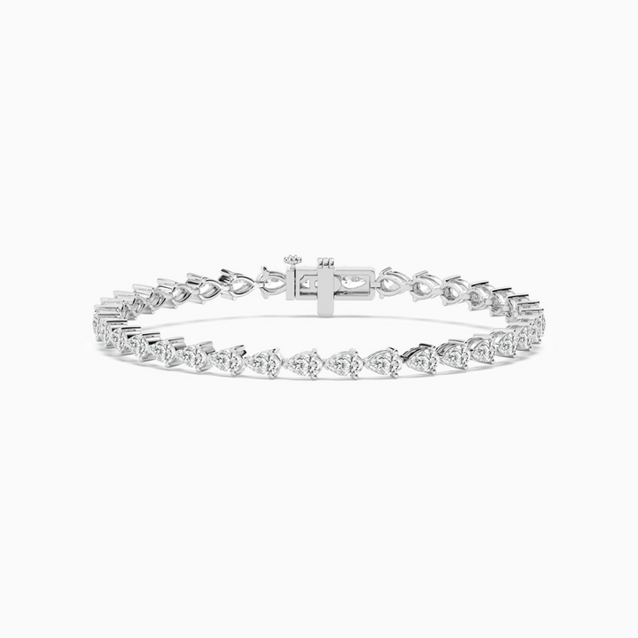 Gianna Pear Cut Lab Grown Diamond Curved Tennis Bracelet
