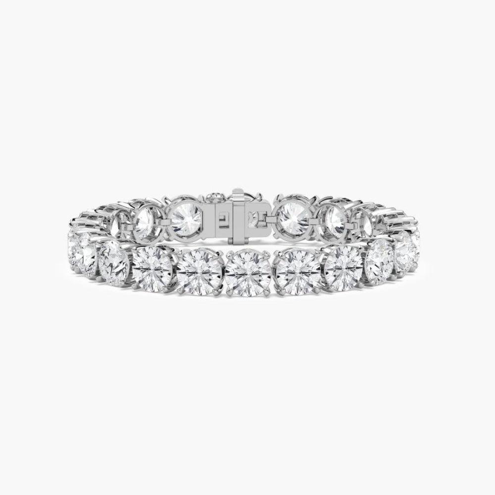 Cielo 40 Carat Round Cut Lab Grown Diamonds Tennis Bracelet