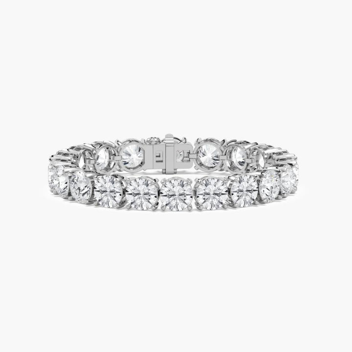 Cielo 40 Carat Round Cut Lab Grown Diamonds Tennis Bracelet